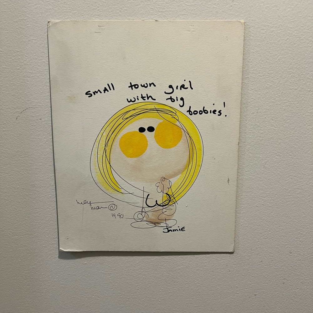 Small Town Girl drawing by Helyn Mann signed